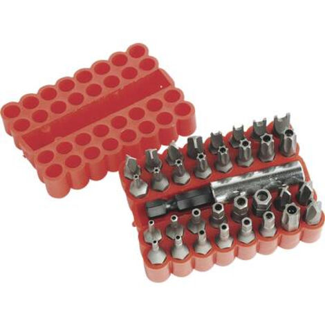 Brüder Mannesmann – Jeu d'embouts 29733 33 pièces – Profil en T, 6 pans, Tri-Wing, écrous fendus, TORQ-SET® – Pour visseuse 1/4' (6.3 mm) - C57725 (1/2)