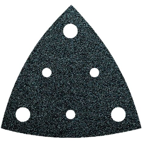 Feuille abrasive Delta avec bande auto-agrippante, perforé Fein 63717111014 Grain 100 Cote d'encoignure 80 mm 50 pc(s)