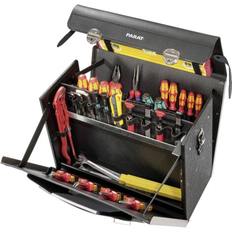 Sacoche à outils 33L – Dimensions 460 x 210 x 340 mm – Plastique HDPE résistant à l'humidité – Angles en aluminium renforcés – Parat
