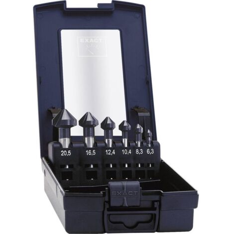 Set de fraises coniques HSS 90° HSS Exact 51157 6 pièces N/A tige cylindrique