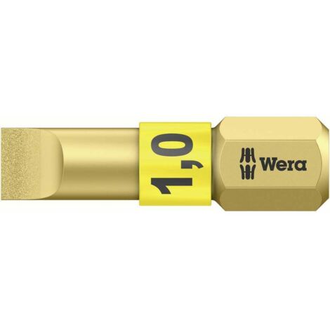 Embout pour vis à tête fendue 5.5 mm Wera 05 056174 001 Acier à outils allié, revêtement diamanté Forme (embouts): D 6. (1/2)