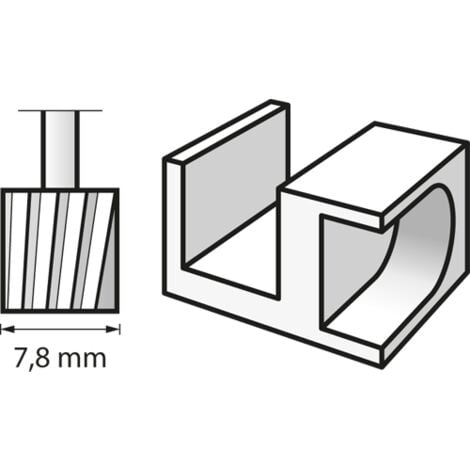 Dremel Max 115 Lot de 2 fraises à sculpter et graver le bois, diamètre  7,8mm 