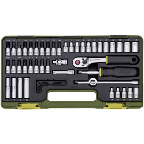 Proxxon Industrial Jeu de clés à douille métrique 1/4 (6.3 mm) 50 pièces 23280 (1/5)