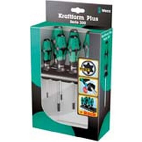 kit de tournevis WERA 6 pieces Kraftform plus serie 300 Torx avec percage
