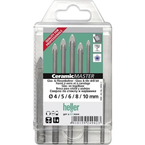 Jeu de forets pour verre et carrelage Heller QuickBit® CeramicMaster 24942 1/4 (6,3 mm) 1 set 5 pièces