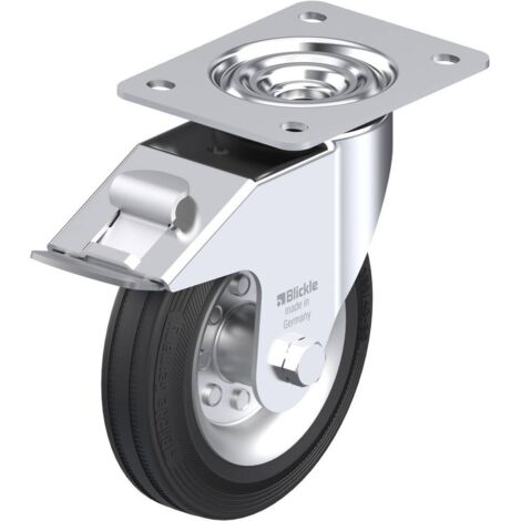Blickle 374843 roulette pivotante noire 160 mm avec frein