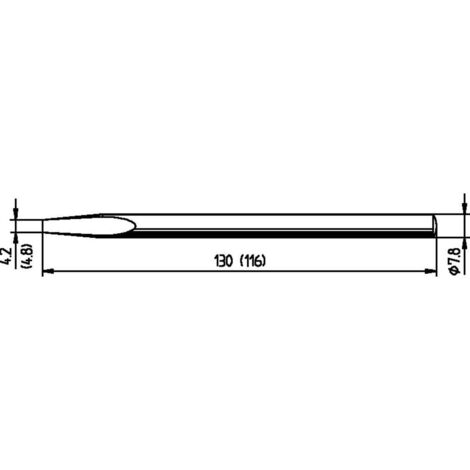 ERSA 082KD PANNE DE FER À SOUDER FORME DE BURIN, ERSADUR TAILLE DE LA PANNE 4.8 MM CONTENU 1 PC(S) 0082KD (1/3)