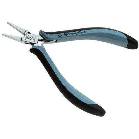 C.K T3770D 120 antistatique (ESD) Pince à becs plats droite Acier carbone 130 mm (1/2)