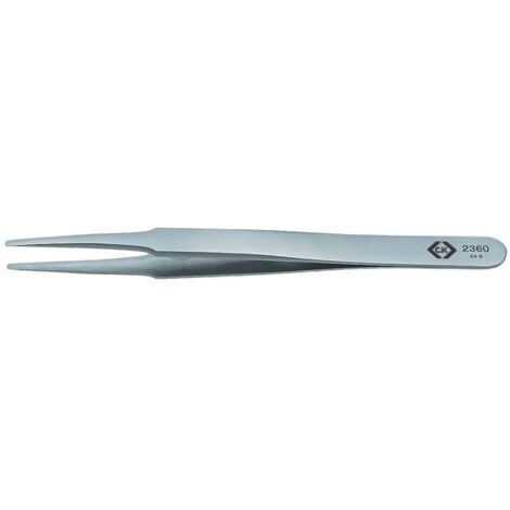 C.K T2360 Pince brucelle de montage 2a SA plate, ronde, fine 120 mm C50107 (1/2)
