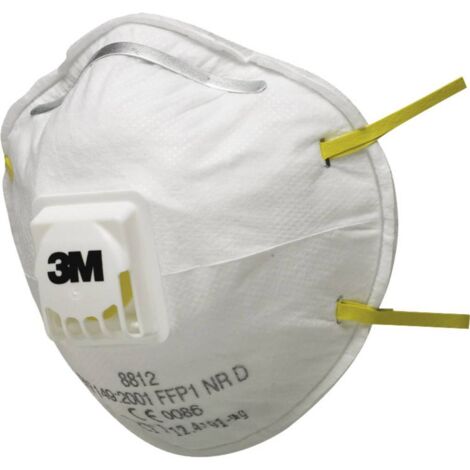 Masque respiratoire jetable 3M FFP1, avec soupape série 8000,  avec clip nasal réglable ( Prix pour Boîte de 10 )