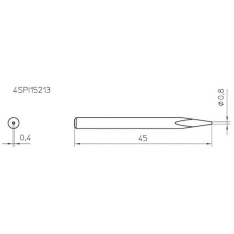 Panne de fer à souder forme d'aiguille Weller 4SPI15213-1 Taille de la panne 0.8 mm 1 pc(s) C25577