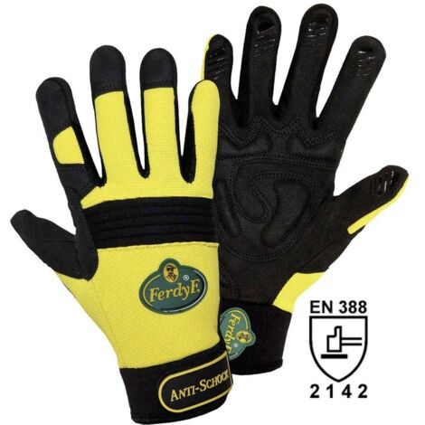 FerdyF. 1910 Guanti Mechanics POWER CLARINO® – Pelle Sintetica, Taglia M (8), Colore Rosso - 2
