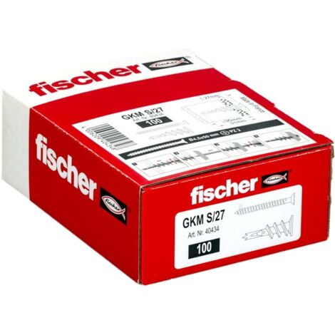 Cheville métallique pour plaque de plâtre Fischer GKM 27, acier, 100 pcs. C26209