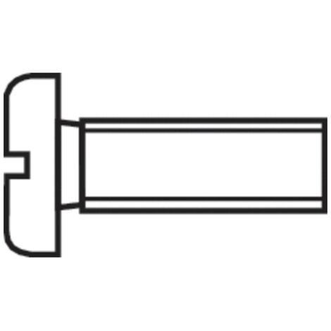 VIS CYLINDRIQUE TOOLCRAFT 839654 100 PC(S) M2 30 MM TÊTE CYLINDRIQUE PLAT ACIER DIN 84 (1/4)