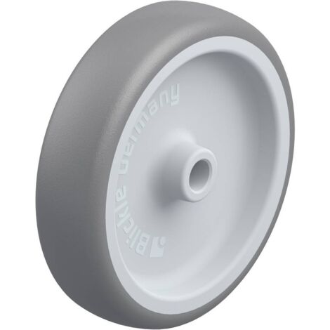 Roues Ø 125 mm – Charge maximale 125 kg – Caoutchouc thermoplastique – Moyeu lisse – Diamètre trou 12 mm – Largeur 32 mm – Blickle - C09255