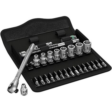 Wera Zyklop Metal 8100 SA 7 Jeu de clés à douille métrique 1/4 (6.3 mm) 28 pièces 05004017001