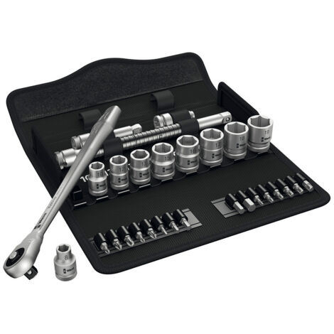Wera Zyklop Metal 8100 SC 7 Jeu de clés à douille métrique 1/2 (12.5 mm) 28 pièces 05004077001
