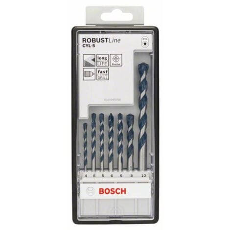 Jeu de forets pour béton 7 pièces tige cylindrique Bosch Accessories CYL-5 2608588167 1 set