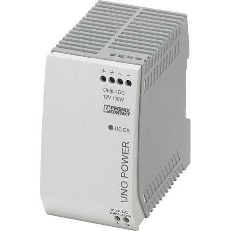 Alimentation rail DIN Phoenix Contact UNO-PS/1AC/12DC/100W 85 V/DC 8.3 A 100 W 1 x (1/5)