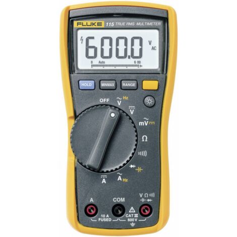 Fluke – Multimètre numérique 2583583 CAT III 600 V – Grand écran rétroéclairé – Mesure AC/DC – Résistance et continuité