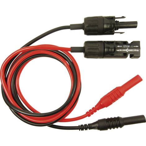Cliff CIH7250 Set de cordons de mesure MC mâle, MC femelle mâle 4 mm 1.00 m rouge, noir 1 pc(s) (1/3)