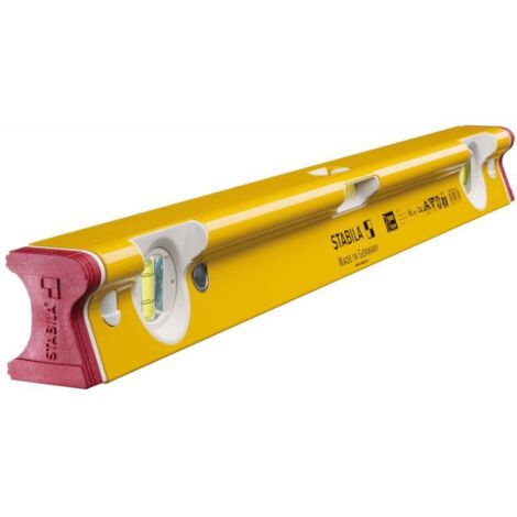 Stabila – Niveau à bulle 61cm – Profilé en R aluminium résistant – Semelle ultra-large pour stabilité – Précision ± 0,5 mm/m
