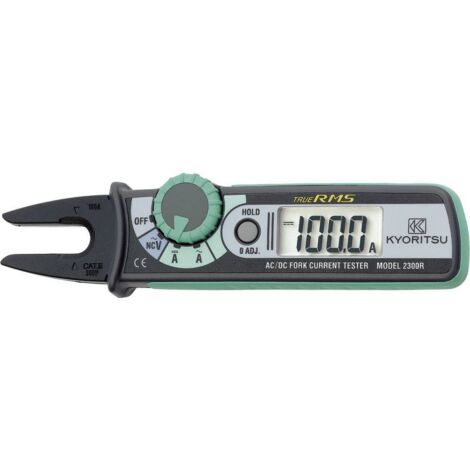 Kyoritsu – Multimètre pince ampèremétrique numérique CAT III 300 V – Affichage 1049 points – Mesure AC/DC jusqu'à 100 A – Détecteur de tension intégré