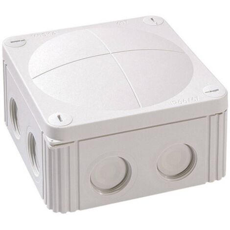 Boîte de dérivation Wiska 10060531 (L x l x H) 110 x 110 x 66 mm gris clair (RAL 7035) IP66/IP67 (1/2)