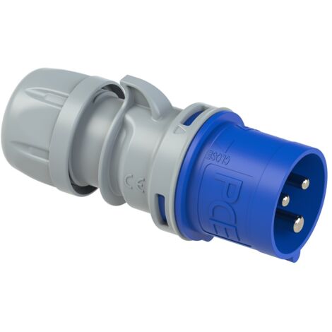 Mâle CEE-CARA 16 A 3 pôles PCE 013-6tt 230 V bleu, gris 1 pc(s) (1/4)