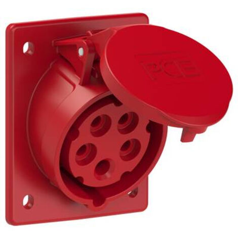 Prise femelle CEE 16 A 5 pôles PCE 415-6tt 400 V rouge 1 pc(s) (1/5)
