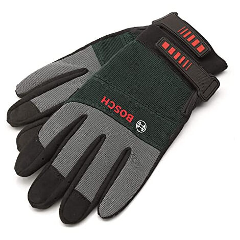 Gants de protection Bosch Home and Garden F016800292 Surface extérieure : fibres synthétiques, Surface intérieure : cui