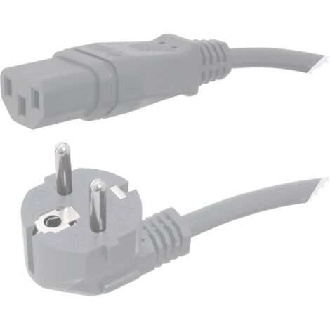 Câble de raccordement pour appareils IEC HAWA 1008233 gris 2.50 m X59320 (1/2)