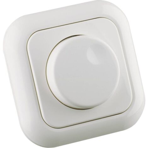 Variateur Double Encastré EHMANN 4295x0700 T42.07 - Coupure Phase LED 2x5-40W / 2x15-110W, Blanc 55x55