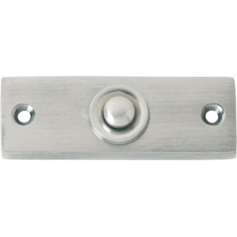 Bouton de sonnette nickel 24V 1A – Installation encastrée – 27mm de hauteur – Pour espaces confinés – Heidemann
