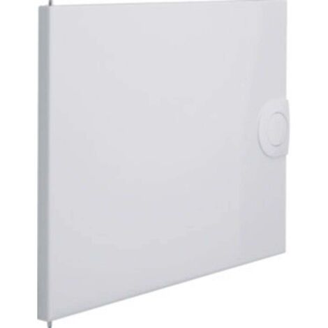 Hager – Porte de coffret électrique VA12T – 1 rangée – Dimensions 285x225mm – Tôle d'acier blanche – Pour armoire de distribution en saillie - X54956