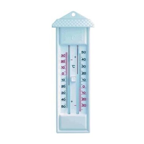 Thermomètre analogique mural blanc – Affichage des températures minimales et maximales – Pour intérieur – Dimensions 232x80x32mm – Tfa Dostmann