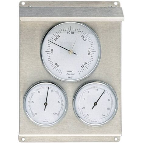 Station météo analogique analogique TFA Dostmann 20.2010.60 acier inoxydable (1/3)