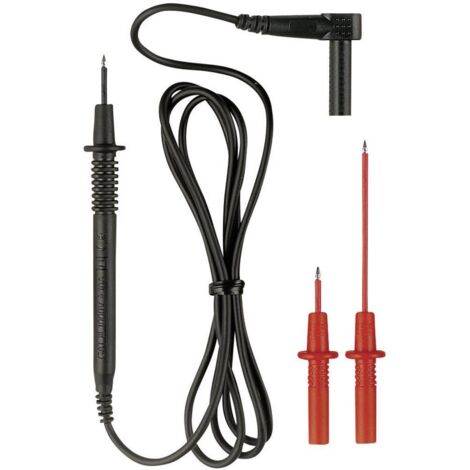 Benning 044119 Set de cordons de mesure de sécurité Banane mâle 4 mm pointe de test 1.00 m noir 1 pc(s) Q54014 (1/2)