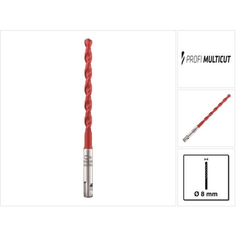 Alpen MultiCut 51900800100 carbure de tungstène Foret polyvalent 8 mm Longueur totale 160 mm SDS-Plu