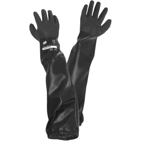 Gants De Protection En Tissu De Vaisselle De Cuisine Sur Une Surface  Blanche