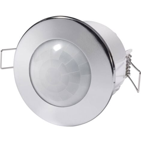 Détecteur de mouvements PIR Renkforce 1289331 intérieure plafond, encastré 360 ° relais chrome IP20