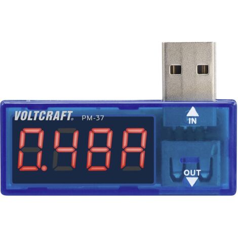 VOLTCRAFT PM-37 USB Tester numérique CAT I Affichage (nombre de points): 999 A007121 (1/2)