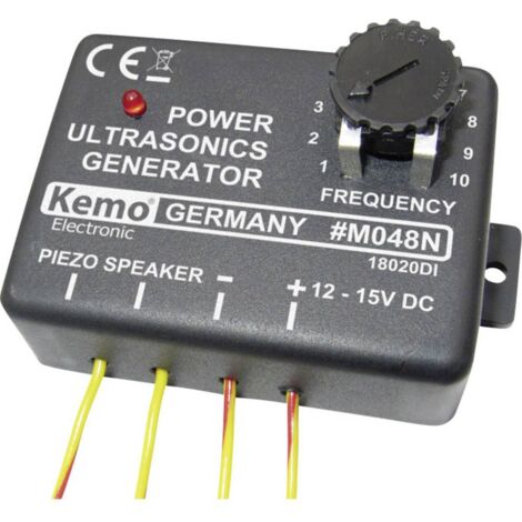 Répulsif à ultrasons pour nuisibles – M048 – Fréquence variable 10-40 kHz – Portée 25m – Installation facile avec haut-parleurs piézoélectriques – Kemo - Q27512