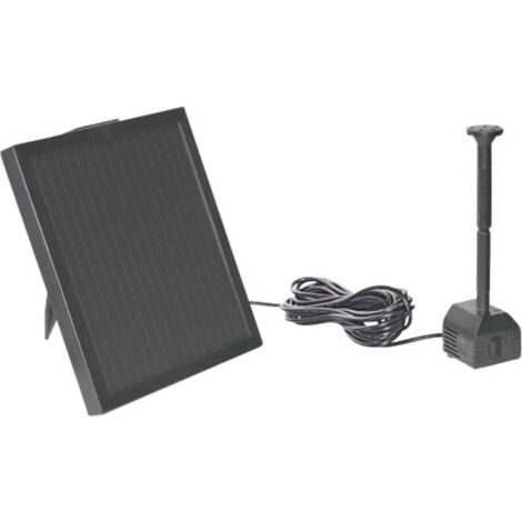 Pompe solaire pour fontaine – Débit max 150 l/h – Hauteur de refoulement max 0.45 m – Longueur de câble 5 m – SKU 40277 – Pontec