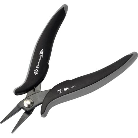 C.K T3891 antistatique (ESD) Pince à becs plats droite Acier carbone 145 mm (1/2)
