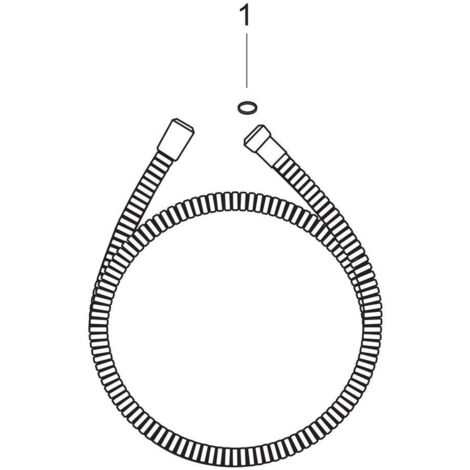 hansgrohe 1600 mm 28266000 Flexible de douche 1/2 pouces