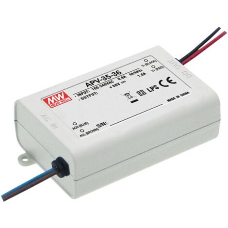 Driver LED Mean Well APV-35-24 36 W 24 V 1500 mA tension constante