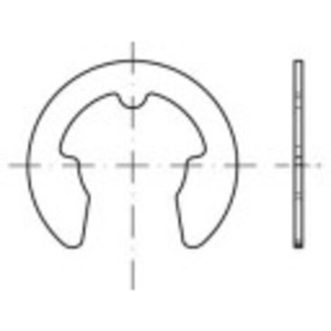 TOOLCRAFT 138514 Bague d'arrêt pour arbre Diamètre intérieur: 4 mm DIN 6799 Acier à ressort 500 pc(s) (1/2)