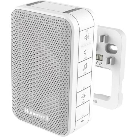 Honeywell – Carillon filaire 6V DW313S – Volume 84 dBA – 6 mélodies – Montage mural – Compatible ActivLink – Design blanc et gris - Y081201