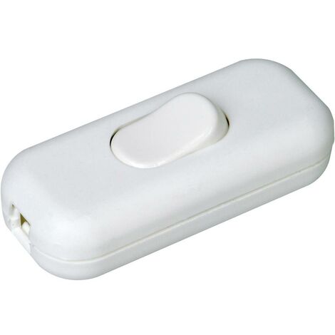Interrupteur pour câble souple Kopp 191317000 avec décharge de traction blanc 1 x Off/On 2 A 1 pc(s) (1/2)